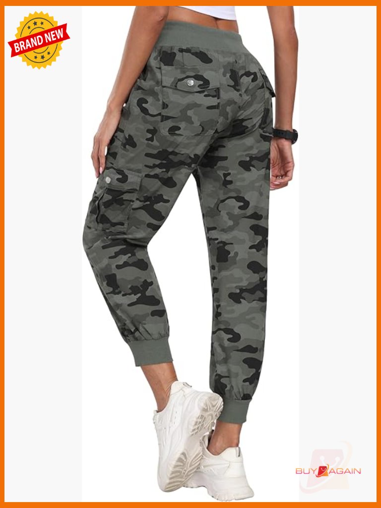 Lightweight Hiking Cargo Pants Quick Dry Joggers Elastic Waist